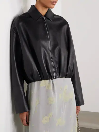 Loewe Gathered Leather Jacket | Thumbnail 3 Loewe Gathered Leather Jacket | Thumbnail 3