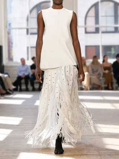 Proenza Schouler Effe Eyelet-embellished Fringed Stretch-knit Maxi Skirt | Thumbnail 5 Proenza Schouler Effe Eyelet-embellished Fringed Stretch-knit Maxi Skirt | Thumbnail 5