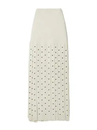 Proenza Schouler Effe Eyelet-embellished Fringed Stretch-knit Maxi Skirt | Thumbnail 1 Proenza Schouler Effe Eyelet-embellished Fringed Stretch-knit Maxi Skirt | Thumbnail 1