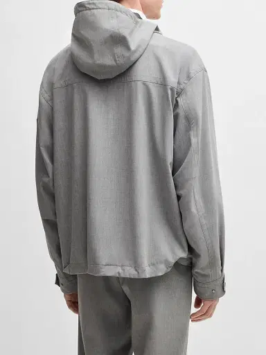 BOSS Men's Regular-Fit Jacket in Performance-Stretch Material - Grey | Thumbnail 4 BOSS Men's Regular-Fit Jacket in Performance-Stretch Material - Grey | Thumbnail 4