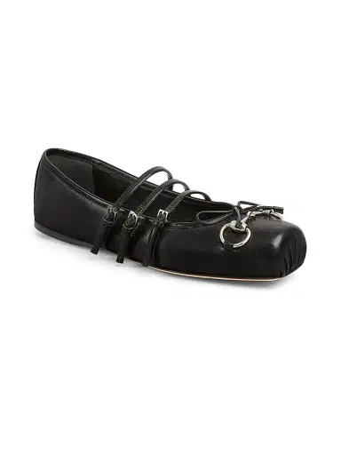 Gucci Women's Horsebit Leather Ballet Flats - Black | Thumbnail 2 Gucci Women's Horsebit Leather Ballet Flats - Black | Thumbnail 2