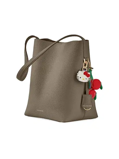 MAISON de SABRÉ Women's Leather Bucket Soft Tote Bag - Cashmere Matcha | Thumbnail 2 MAISON de SABRÉ Women's Leather Bucket Soft Tote Bag - Cashmere Matcha | Thumbnail 2
