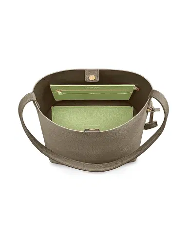 MAISON de SABRÉ Women's Leather Bucket Soft Tote Bag - Cashmere Matcha | Thumbnail 6 MAISON de SABRÉ Women's Leather Bucket Soft Tote Bag - Cashmere Matcha | Thumbnail 6