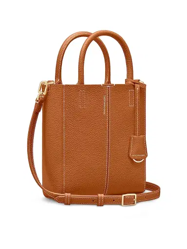 MAISON de SABRÉ Women's Mini Leather Soft Tote Bag - Pecan | Thumbnail 3 MAISON de SABRÉ Women's Mini Leather Soft Tote Bag - Pecan | Thumbnail 3
