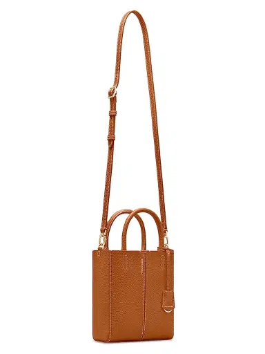 MAISON de SABRÉ Women's Mini Leather Soft Tote Bag - Pecan | Thumbnail 6 MAISON de SABRÉ Women's Mini Leather Soft Tote Bag - Pecan | Thumbnail 6