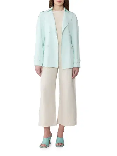 Soia & Kyo Women's Medina Belted Trench Coat - Aquatic Mint - Size XS | Thumbnail 2 Soia & Kyo Women's Medina Belted Trench Coat - Aquatic Mint - Size XS | Thumbnail 2
