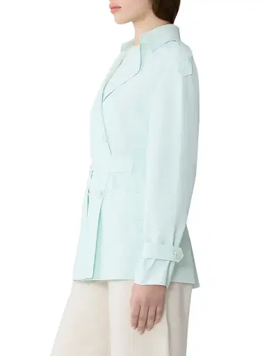 Soia & Kyo Women's Medina Belted Trench Coat - Aquatic Mint - Size XS | Thumbnail 3 Soia & Kyo Women's Medina Belted Trench Coat - Aquatic Mint - Size XS | Thumbnail 3