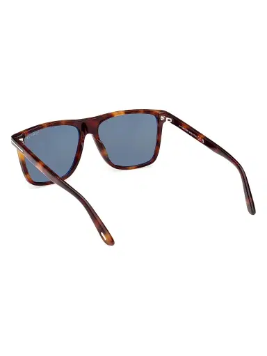 TOM FORD Men's Fletcher 57MM Square Sunglasses - Tortoise Blue | Thumbnail 4 TOM FORD Men's Fletcher 57MM Square Sunglasses - Tortoise Blue | Thumbnail 4