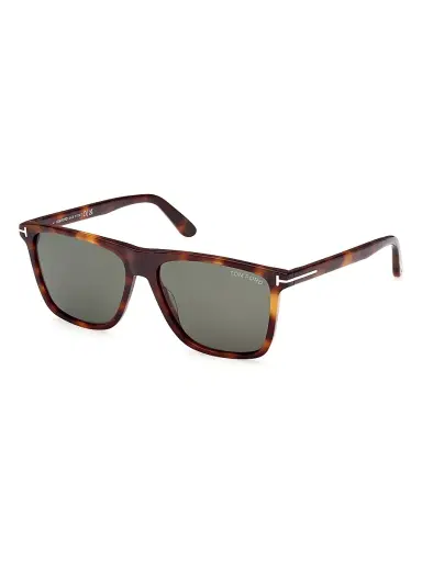 TOM FORD Men's Fletcher 57MM Square Sunglasses - Tortoise Blue | Thumbnail 1 TOM FORD Men's Fletcher 57MM Square Sunglasses - Tortoise Blue | Thumbnail 1