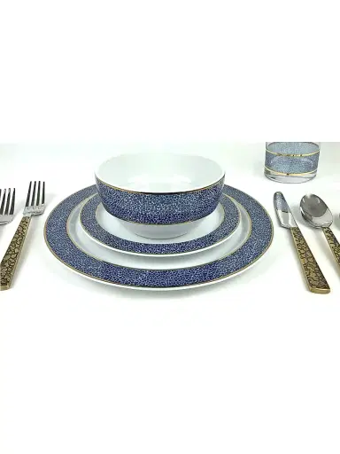 Michael Wainwright Panthera Indigo 4-Piece Dinner Plate Set - Blue | Thumbnail 5 Michael Wainwright Panthera Indigo 4-Piece Dinner Plate Set - Blue | Thumbnail 5