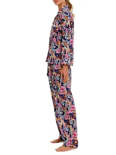 THE LAZY POET Women's Sun-Kissed Escapes Mixed-Print Pajamas | Thumbnail 3 THE LAZY POET Women's Sun-Kissed Escapes Mixed-Print Pajamas | Thumbnail 3