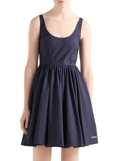 Prada Women's Cotton Canvas Dress - Blue | Thumbnail 2 Prada Women's Cotton Canvas Dress - Blue | Thumbnail 2