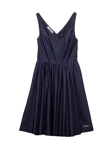 Prada Women's Cotton Canvas Dress - Blue | Thumbnail 1 Prada Women's Cotton Canvas Dress - Blue | Thumbnail 1