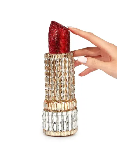 Judith Leiber Couture Women's Lipstick Seductress Crystal Clutch - Champagne | Thumbnail 4 Judith Leiber Couture Women's Lipstick Seductress Crystal Clutch - Champagne | Thumbnail 4