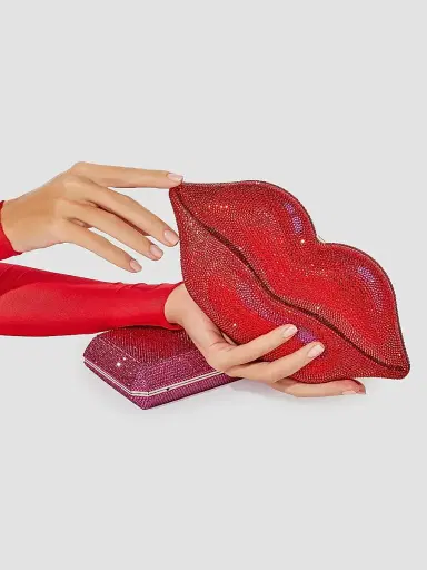 Judith Leiber Couture Women's Hot Lips Crystal Clutch - Light Rose | Thumbnail 4 Judith Leiber Couture Women's Hot Lips Crystal Clutch - Light Rose | Thumbnail 4