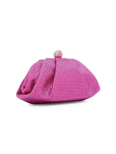 Judith Leiber Couture Women's Gemma Crystal-Embellished Clutch-On-Chain - Silver Fucshia | Thumbnail 5 Judith Leiber Couture Women's Gemma Crystal-Embellished Clutch-On-Chain - Silver Fucshia | Thumbnail 5