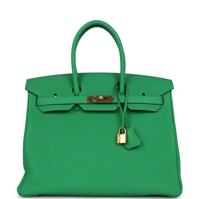 Pre-owned Hermes Birkin 35 Bambou Togo Gold Hardware Pre-owned Hermes Birkin 35 Bambou Togo Gold Hardware