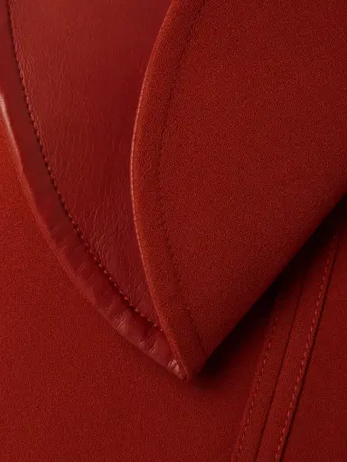 Bottega Veneta Oversized Leather-trimmed Cotton-blend Crepe Blouse | Thumbnail 6 Bottega Veneta Oversized Leather-trimmed Cotton-blend Crepe Blouse | Thumbnail 6