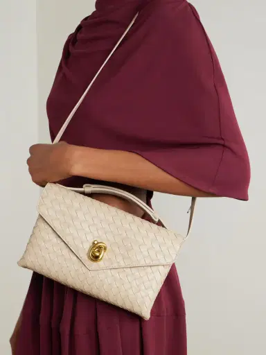Bottega Veneta Knot Lock Medium Intrecciato Leather Shoulder Bag | Thumbnail 2 Bottega Veneta Knot Lock Medium Intrecciato Leather Shoulder Bag | Thumbnail 2