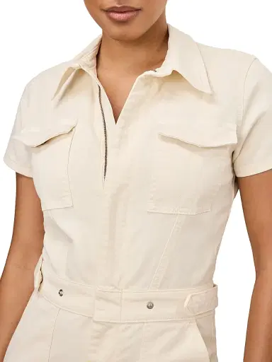GOOD AMERICAN Women's Fit For Success Twill Palazzo Crop Jumpsuit | Thumbnail 6 GOOD AMERICAN Women's Fit For Success Twill Palazzo Crop Jumpsuit | Thumbnail 6