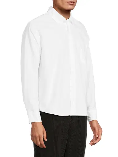 Corridor Men's Resonance Oxford Cotton Button-Front Shirt - White - Size XXL | Thumbnail 4 Corridor Men's Resonance Oxford Cotton Button-Front Shirt - White - Size XXL | Thumbnail 4