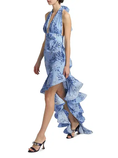Bronx and Banco Women's Bronte Poppy Maxi Dress - Blue Multi | Thumbnail 4 Bronx and Banco Women's Bronte Poppy Maxi Dress - Blue Multi | Thumbnail 4
