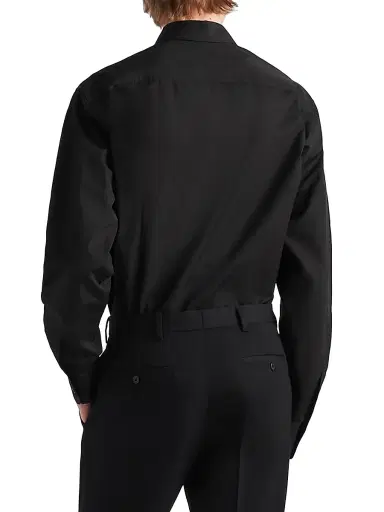 Prada Men's Cotton Shirt - Black | Thumbnail 5 Prada Men's Cotton Shirt - Black | Thumbnail 5