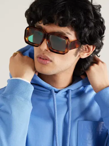 Loewe Paula's Ibiza Signature Black Mask Acetate Sunglasses - Men | Thumbnail 2 Loewe Paula's Ibiza Signature Black Mask Acetate Sunglasses - Men | Thumbnail 2
