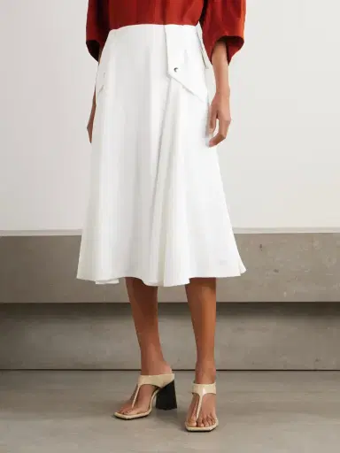 Bottega Veneta Pleated Twill Midi Skirt | Thumbnail 3 Bottega Veneta Pleated Twill Midi Skirt | Thumbnail 3