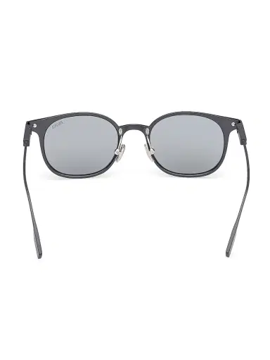 Zegna Men's 50MM Round Sunglasses - Dark Silver Black | Thumbnail 5 Zegna Men's 50MM Round Sunglasses - Dark Silver Black | Thumbnail 5