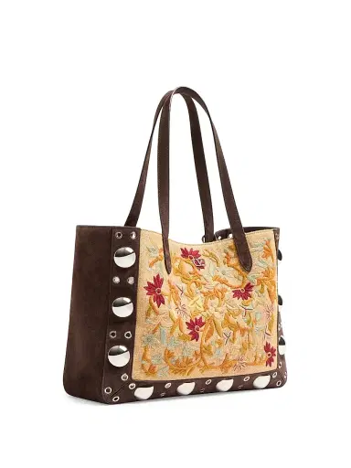 Valentino Garavani Women's Nellcôte Embroidered Shopping Bag | Thumbnail 3 Valentino Garavani Women's Nellcôte Embroidered Shopping Bag | Thumbnail 3