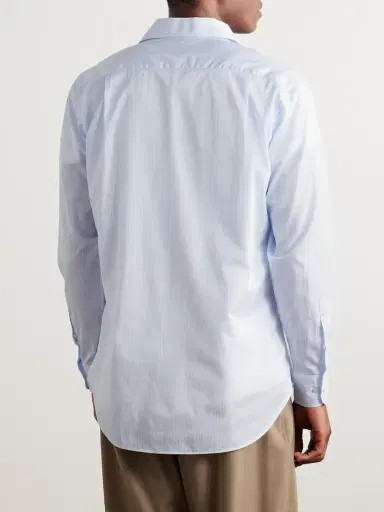 Loro Piana André Striped Cotton-Poplin Shirt - Men | Thumbnail 3 Loro Piana André Striped Cotton-Poplin Shirt - Men | Thumbnail 3