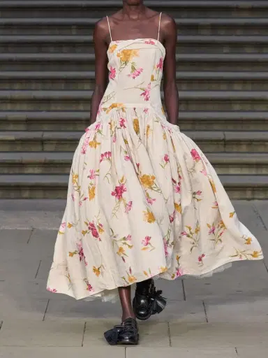 Erdem Floral-print Linen Midi Dress | Thumbnail 4 Erdem Floral-print Linen Midi Dress | Thumbnail 4