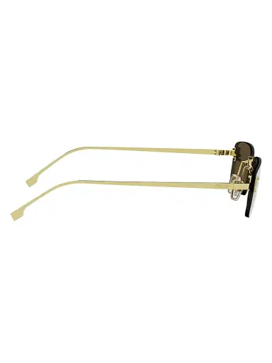 Fendi Women's First Crystal 54MM Metal Rectangular Sunglasses - Gold And Brown | Thumbnail 7 Fendi Women's First Crystal 54MM Metal Rectangular Sunglasses - Gold And Brown | Thumbnail 7