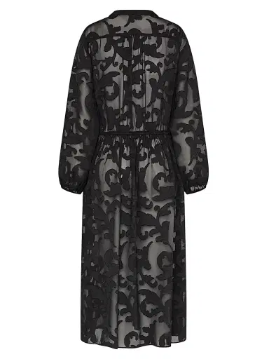 Milly Women's Scroll Burnout Tie-Waist Maxi-Dress | Thumbnail 2 Milly Women's Scroll Burnout Tie-Waist Maxi-Dress | Thumbnail 2