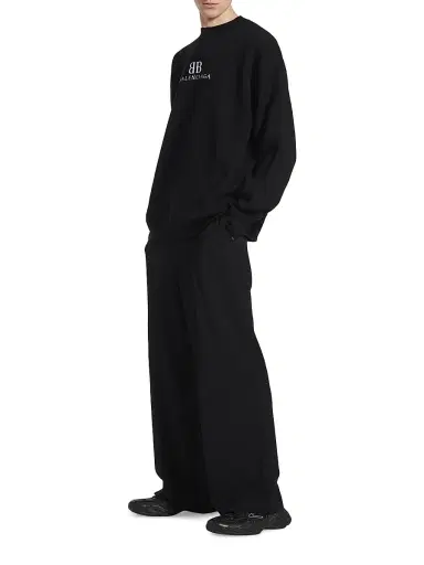 Balenciaga Men's Crewneck Sweater - Black | Thumbnail 6 Balenciaga Men's Crewneck Sweater - Black | Thumbnail 6
