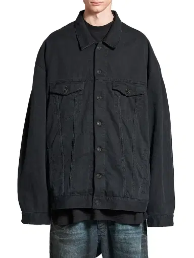 Balenciaga Men's Oversized Jacket - Black - Size XL | Thumbnail 3 Balenciaga Men's Oversized Jacket - Black - Size XL | Thumbnail 3