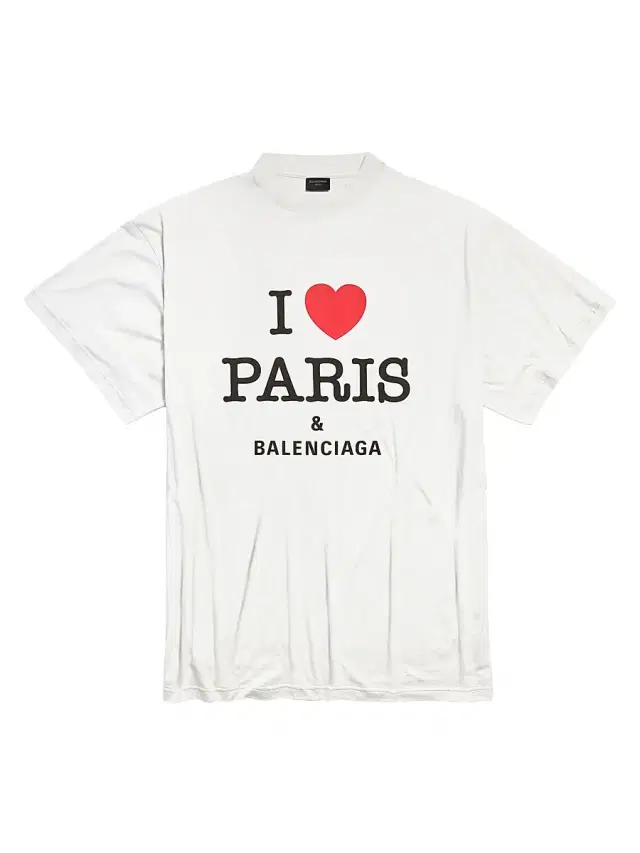 Men's I Love Paris Oversized T-Shirt - White Men's I Love Paris Oversized T-Shirt - White