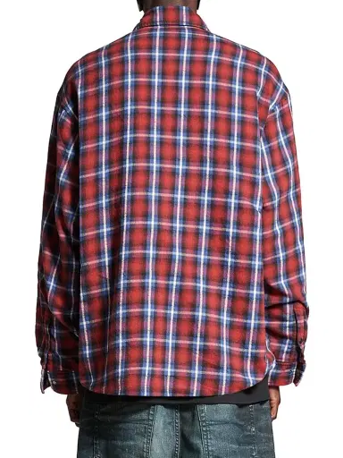 Balenciaga Men's Lined Shirt - Red Blue - Size XL | Thumbnail 5 Balenciaga Men's Lined Shirt - Red Blue - Size XL | Thumbnail 5