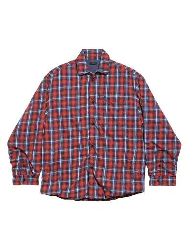Balenciaga Men's Lined Shirt - Red Blue - Size XL | Thumbnail 1 Balenciaga Men's Lined Shirt - Red Blue - Size XL | Thumbnail 1