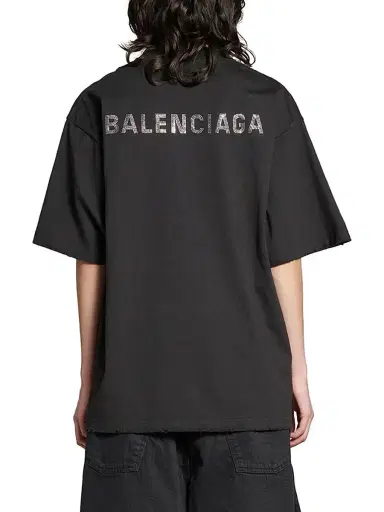 Balenciaga Women's Back Medium Fit T-Shirt - Black | Thumbnail 5 Balenciaga Women's Back Medium Fit T-Shirt - Black | Thumbnail 5