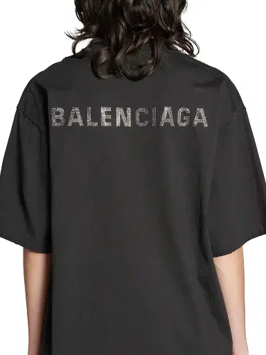 Balenciaga Women's Back Medium Fit T-Shirt - Black | Thumbnail 6 Balenciaga Women's Back Medium Fit T-Shirt - Black | Thumbnail 6