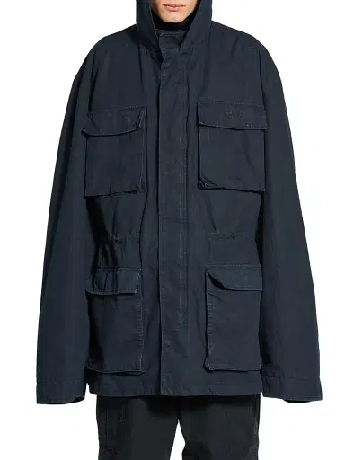 Balenciaga Men's Uniform Parka Jacket - Ink - Size 40 | Thumbnail 3 Balenciaga Men's Uniform Parka Jacket - Ink - Size 40 | Thumbnail 3
