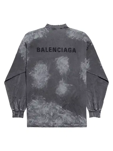 Balenciaga Men's Back Long Sleeve Large Fit T-Shirt | Thumbnail 2 Balenciaga Men's Back Long Sleeve Large Fit T-Shirt | Thumbnail 2