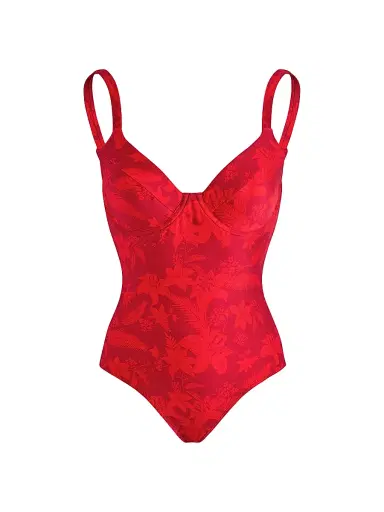 Vilebrequin Women's Flower Power One-Piece Swimsuit - Lipstick | Thumbnail 1 Vilebrequin Women's Flower Power One-Piece Swimsuit - Lipstick | Thumbnail 1