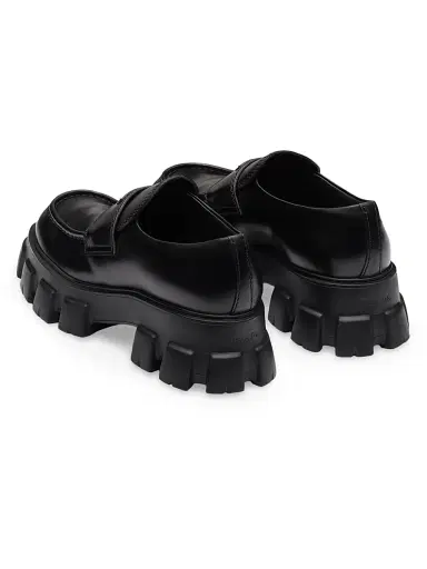 Prada Men's Monolith Brushed Leather Loafers - Black - Size 11 | Thumbnail 3 Prada Men's Monolith Brushed Leather Loafers - Black - Size 11 | Thumbnail 3