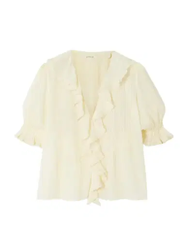 DÔEN Henri Ruffled Pintucked Organic Cotton-voile Top | Thumbnail 1 DÔEN Henri Ruffled Pintucked Organic Cotton-voile Top | Thumbnail 1