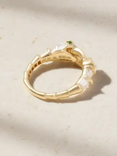 SHAY Serpentine 18-karat Gold, Diamond And Garnet Ring | Thumbnail 3 SHAY Serpentine 18-karat Gold, Diamond And Garnet Ring | Thumbnail 3