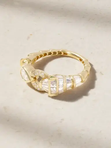 SHAY Serpentine 18-karat Gold, Diamond And Garnet Ring | Thumbnail 1 SHAY Serpentine 18-karat Gold, Diamond And Garnet Ring | Thumbnail 1