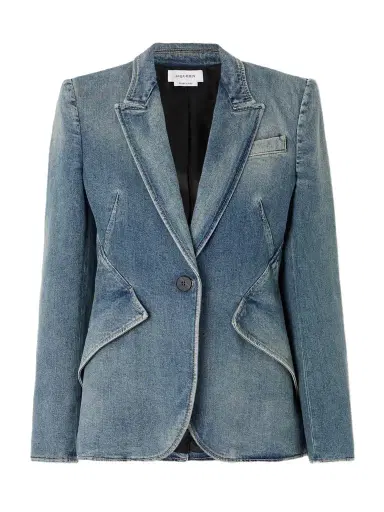 Alexander McQueen Denim Blazer | Thumbnail 1 Alexander McQueen Denim Blazer | Thumbnail 1